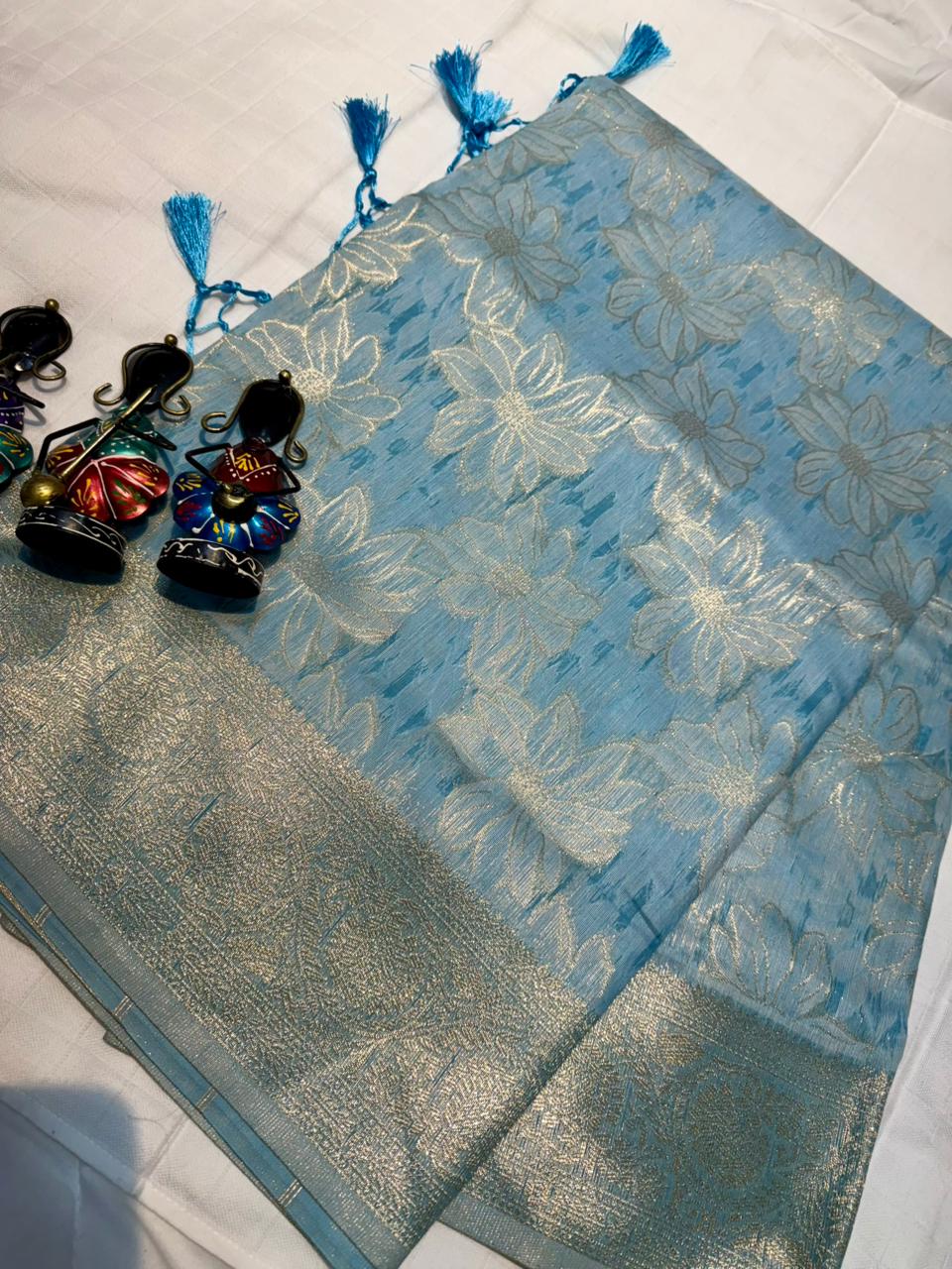 Tissue Cotton Sarees